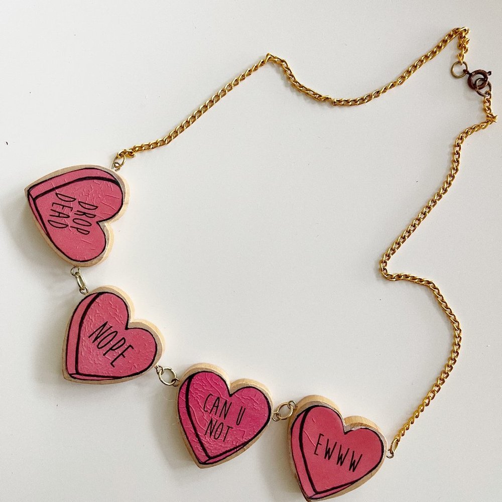 Conversation Hearts Necklace